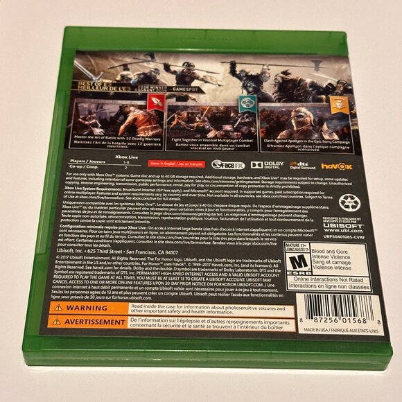 For Honor Xbox One Brand New Complete in Box - Picture 2 of 3